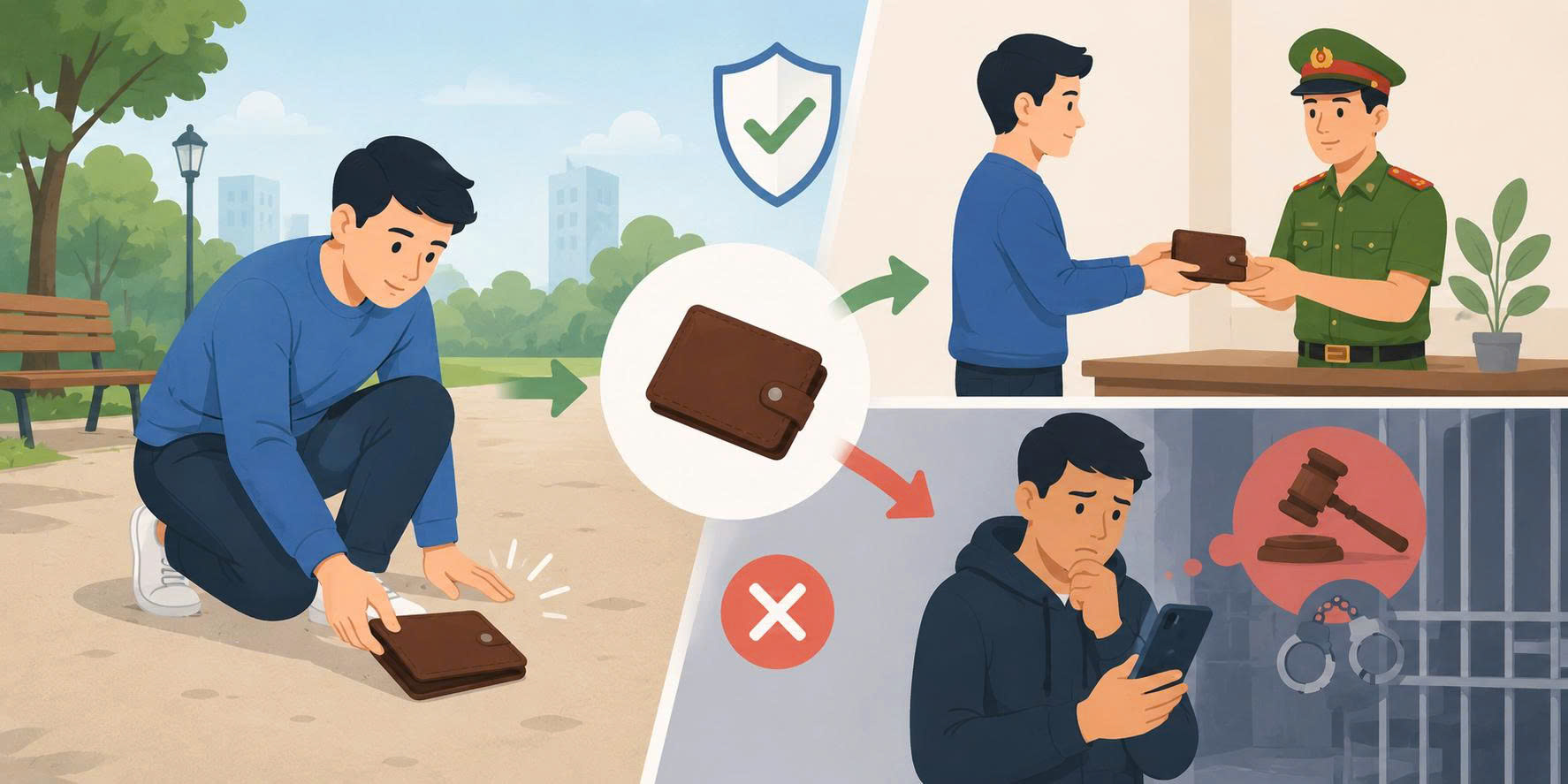 Nhặt được tài sản nhưng không trả có phạm tội không? Quy định mới nhất theo pháp luật.
